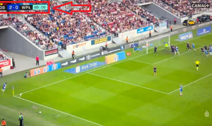 90 minuta meczu Pogoń - Wisła, rzut rożny i nagle... xD [VIDEO]
